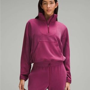 Brushed Softstreme Ribbed Half Zip 2 Lululemon women’s jacket pullover deep lush